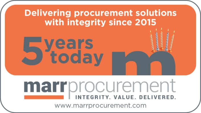 Happy 5th Birthday Marr Procurement!